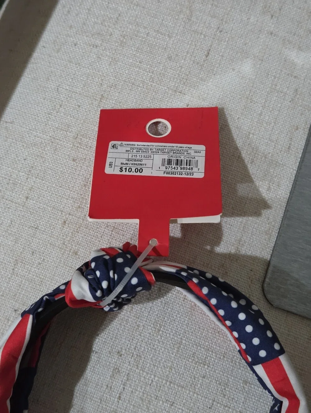 American Flag Knot Headband - Red, White & Blue NEW